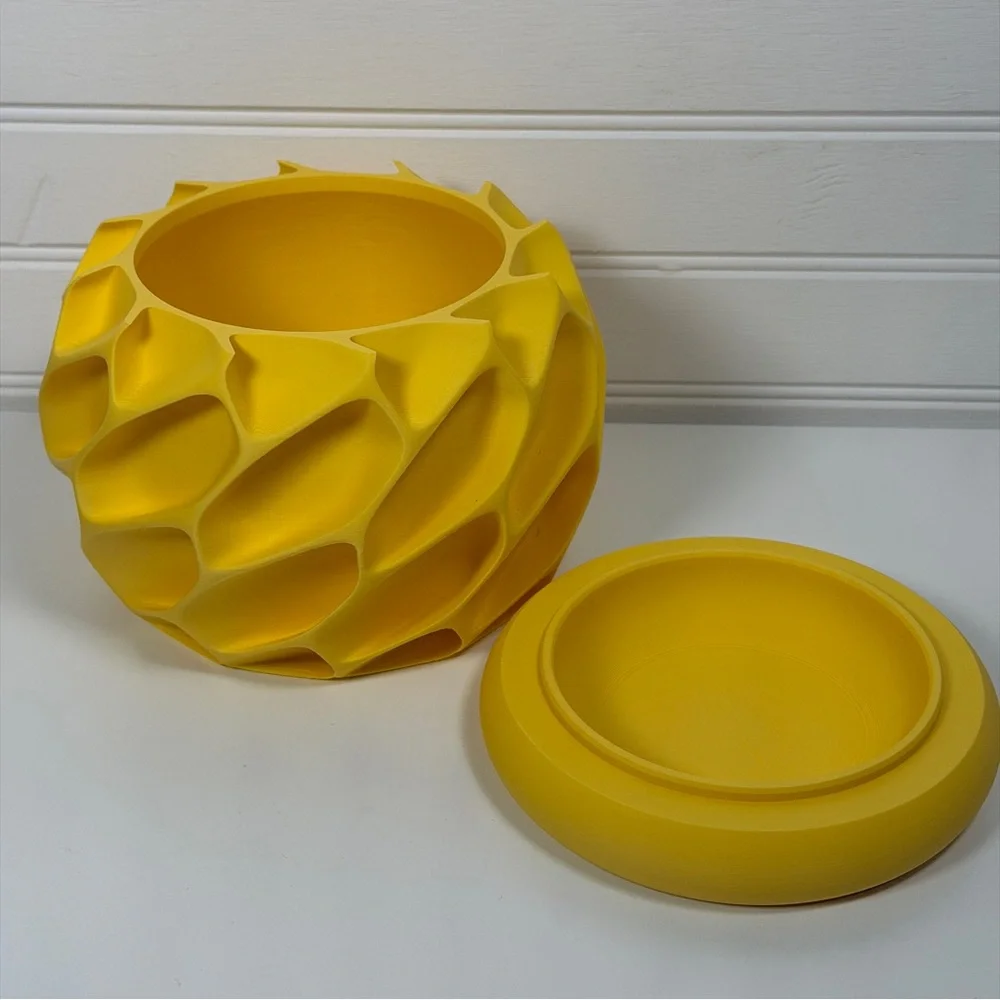 Modern Geometric  Indoor Planter Pot, Exo Planter Pot, Organic Carved Design